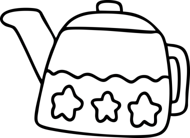 Şirin çizgi film, bahçe, bahar, ağaçlar, çiçekler, bahçe, illüstrasyon, el çizimi