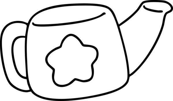 Şirin çizgi film, bahçe, bahar, ağaçlar, çiçekler, bahçe, illüstrasyon, el çizimi