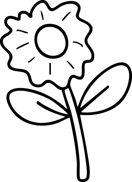 Şirin çizgi film, bahçe, bahar, ağaçlar, çiçekler, bahçe, illüstrasyon, el çizimi