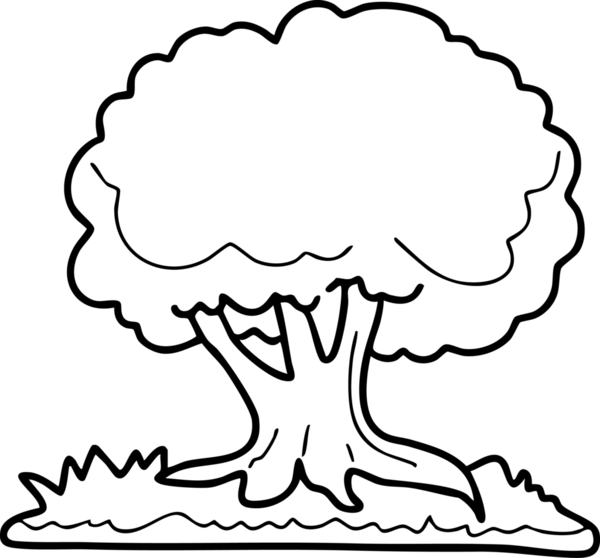 Şirin çizgi film, bahçe, bahar, ağaçlar, çiçekler, bahçe, illüstrasyon, el çizimi