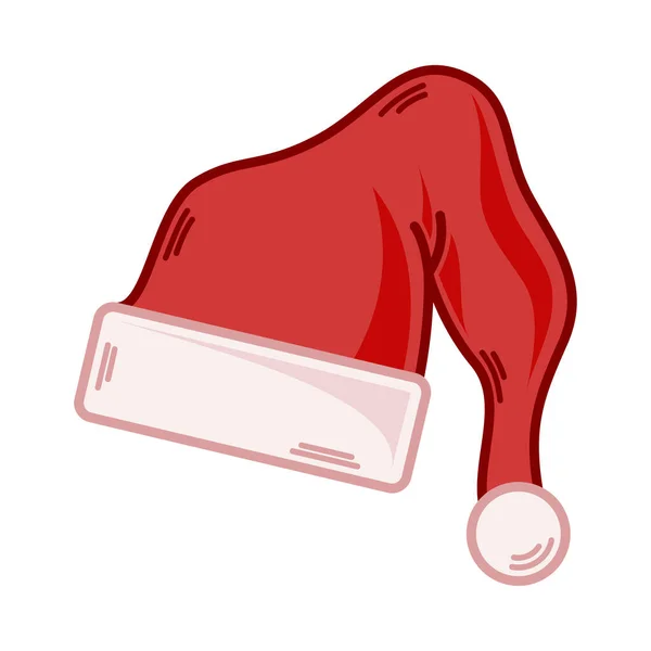 Cartoon Rode Santa Hoed Illustratie Eps Vector — Stockvector