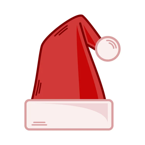 Tecknad Röd Santa Hatt Illustration Eps Vektor — Stock vektor