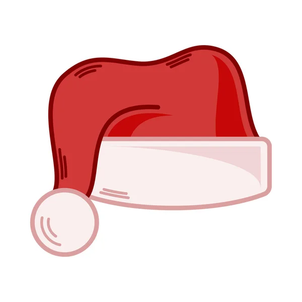 Dibujos Animados Rojo Santa Sombrero Ilustración Eps Vector — Vector de stock