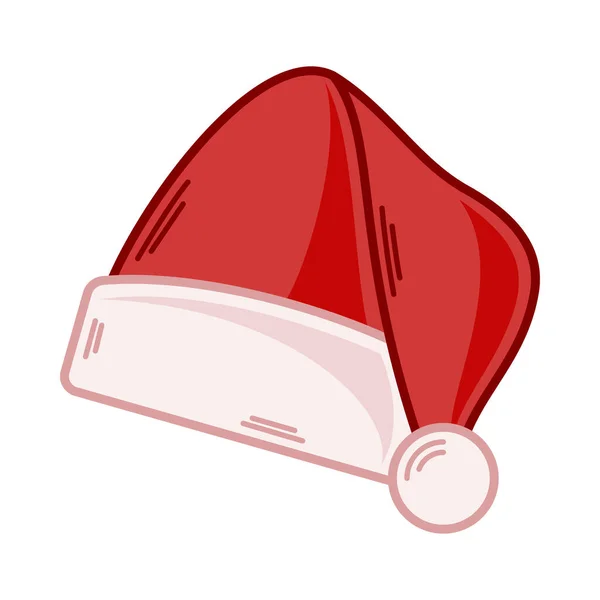 Illustration Chapeau Père Noël Rouge Dessin Animé Vecteur Eps — Image vectorielle