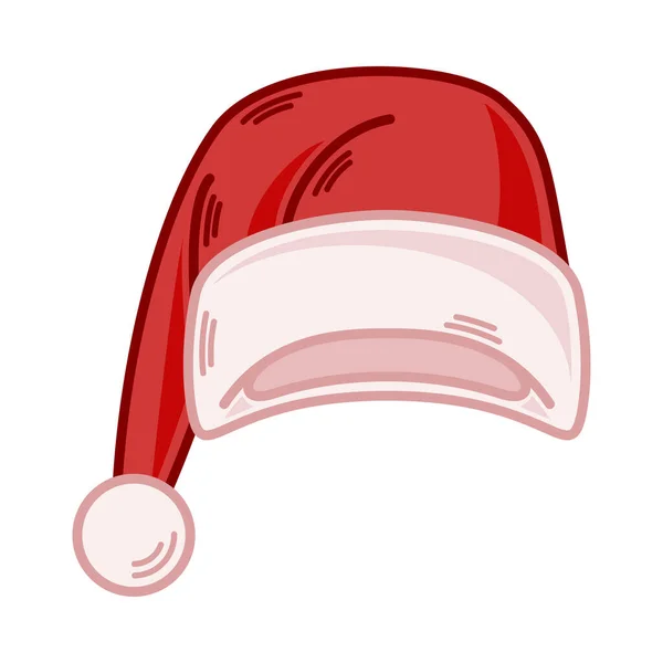 Cartoon Rode Santa Hoed Illustratie Eps Vector — Stockvector