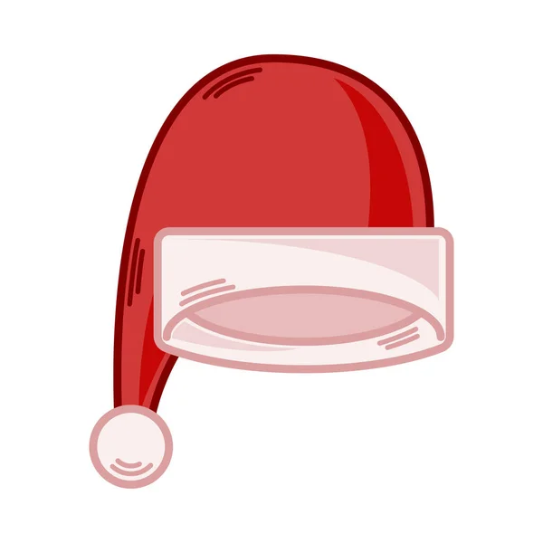 Карикатурная Красная Шляпа Санты Вектор Eps — стоковый вектор