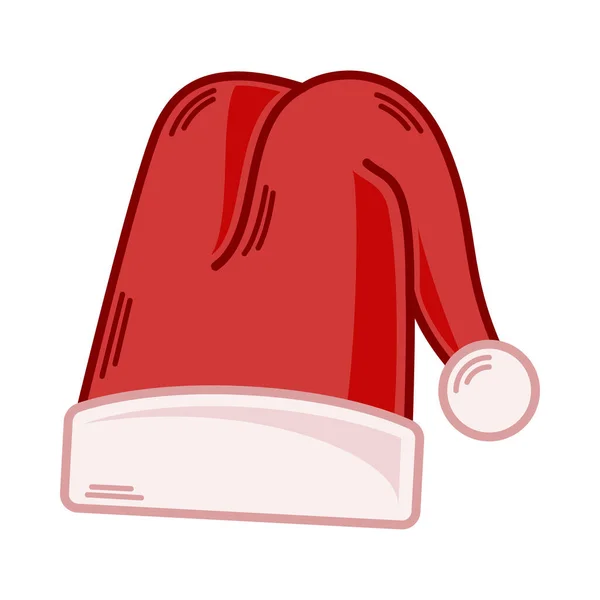 Desenhos Animados Vermelho Santa Chapéu Ilustração Vetor Eps — Vetor de Stock