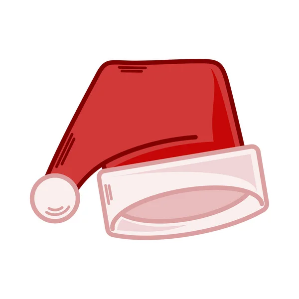 Dibujos Animados Rojo Santa Sombrero Ilustración Eps Vector — Archivo Imágenes Vectoriales