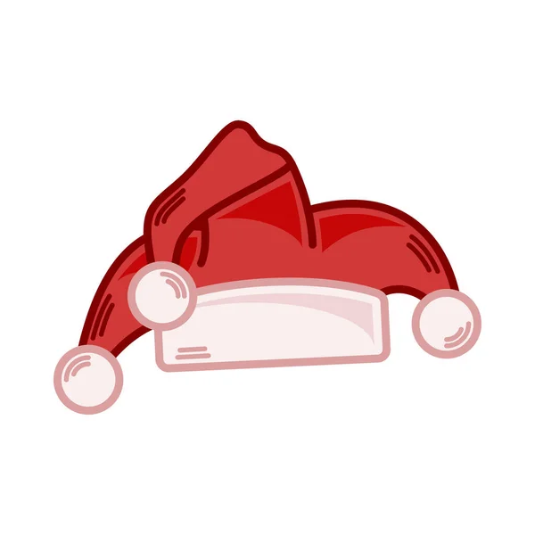 Cartoon Red Santa Hat Illustration Eps Vector — Stock Vector
