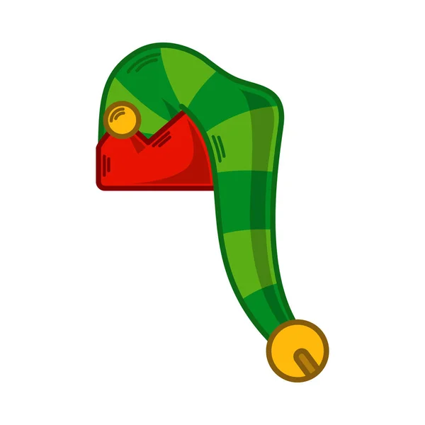 Illustrazione Cappello Elfo Verde Cartone Animato Vettore Eps — Vettoriale Stock