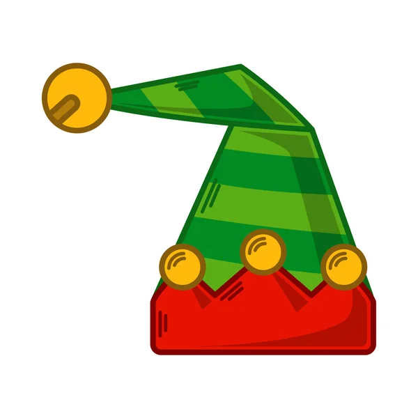 漫画緑のエルフの帽子のイラスト Eps 10ベクトル — ストックベクタ