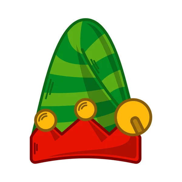 Ilustración Sombrero Elfo Verde Dibujos Animados Eps Vector — Vector de stock