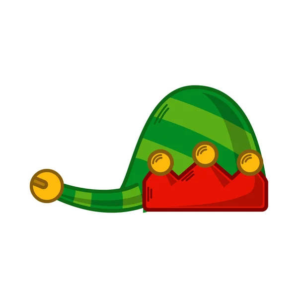 Desenhos Animados Verde Elfo Chapéu Ilustração Vetor Eps — Vetor de Stock