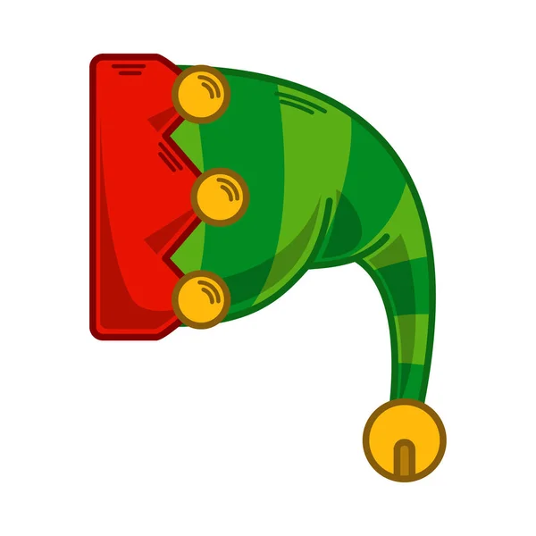 Desenhos Animados Verde Elfo Chapéu Ilustração Vetor Eps — Vetor de Stock