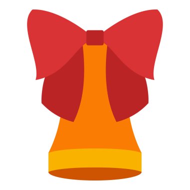 Saf Noel Çanı elementi. Noel etkinliği. Vektör İllüstrasyonu