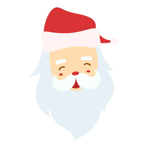 Flache Weihnachtsmannfigur Weihnachtsfeier Vektorillustration — Stockvektor