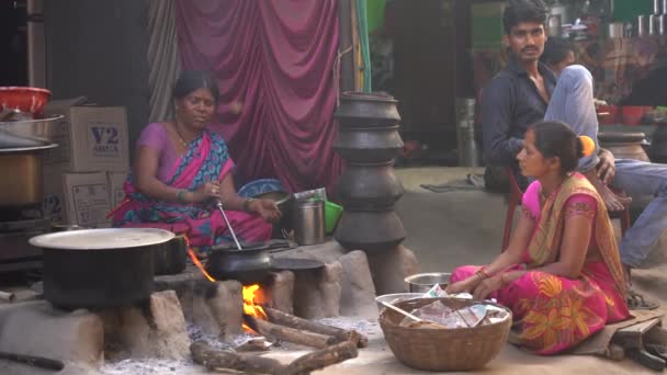 Nagpur Maharashtra India Enero 2023 Gente Haciendo Cocinando Alimentos Frescos — Vídeo de stock