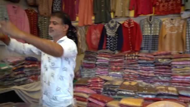 Nagpur Maharashtra India Enero 2023 Vendedor Varios Productos Tradicionales Población — Vídeo de stock