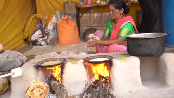 Nagpur Maharashtra India January 2023 People Making Cooking Baking Fresh — 图库视频影像