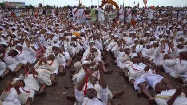Pandharpur Maharashtra India July 2022 Wari Palkhi Sohla Wari Adalah — Stok Video