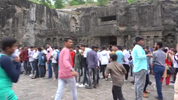 Aurangabad Maharashtra India Juni 2022 Toeristen Genieten Van Uitzicht Oude — Stockvideo