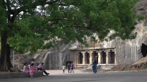 Aurangabad Maharashtra Índia Junho 2022 Detalhes Arquitetura Antiga Complexo Cavernas — Vídeo de Stock