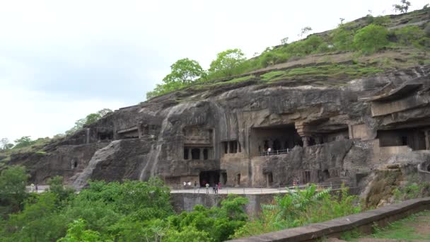 Aurangabad Maharashtra India 2022 Június Ősi Ellora Barlangkomplexum Csodálatos Részletei — Stock videók