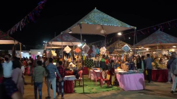 Khajuraho India Şubat 2022 Khajuraho Dans Festivali Sırasında Çeşitli Mallar — Stok video