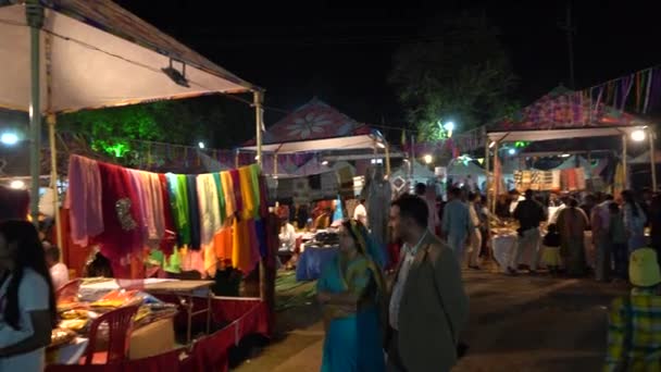 Khajuraho India February 2022 Street Vendor Selling Various Goods Khajuraho — Stock Video