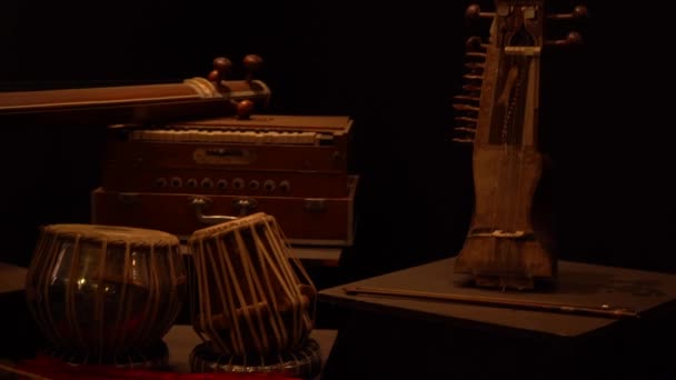Indyjskie Etniczne Instrumenty Muzyczne — Wideo stockowe