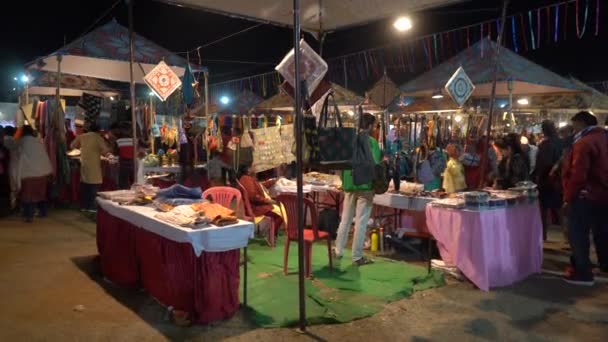 Khajuraho India Ruari 2022 Street Vendor Säljer Olika Varor Khajuraho — Stockvideo