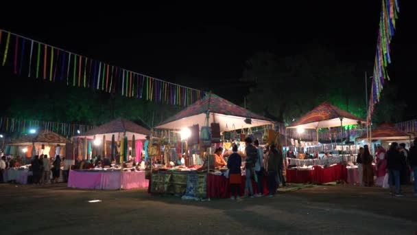 Khajuraho India February 2022 Khajuraho Dance Festival 상품을 판매하는 인도에서 — 비디오