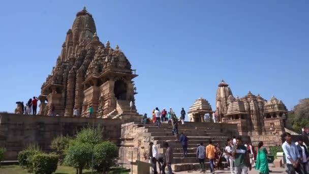 Khajuraho Madhya Pradesh India Marzo 2022 Visita Turistica Passeggiate Intorno — Video Stock