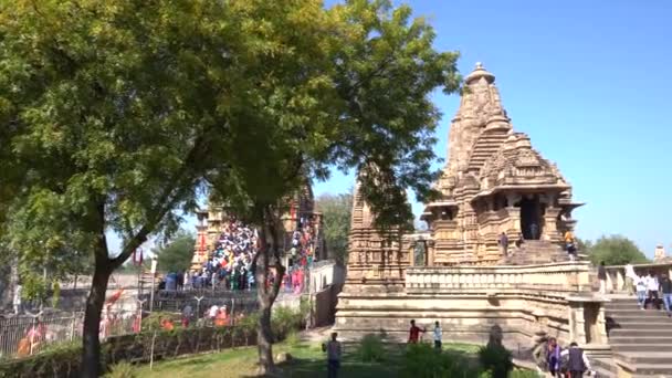 Khajuraho Madhya Pradesh India March 2022 Tourist Visit Walk Khajuraho — 图库视频影像