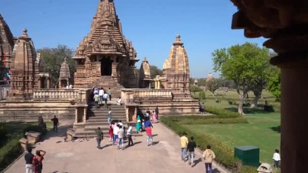 Khajuraho Madhya Pradesh India March 2022 Turisme Turisme Til Khajuraho – stockvideo