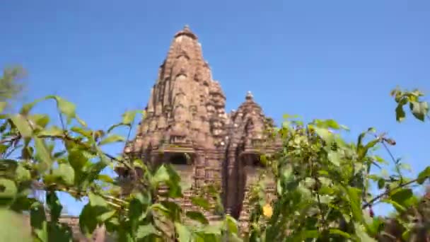 Khajuraho Madhya Pradesh India Марта 2022 Туристический Визит Прогулки Храму — стоковое видео