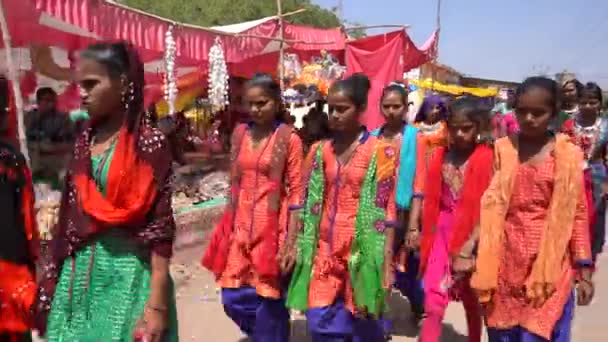 Alirajpur Madhya Pradesh Inde Mars 2022 Peuples Tribaux Réunis Lors — Video