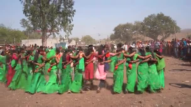 Alirajpur Madhya Pradesh India Maart 2022 Tribale Mensen Verzameld Tijdens — Stockvideo