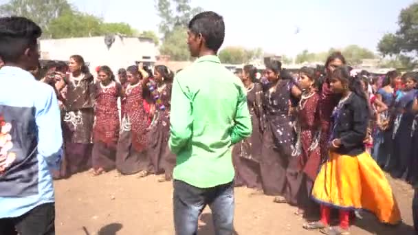Alirajpur Madhya Pradesh India March 2022 Tribal People Gathered Bhagoria — 图库视频影像