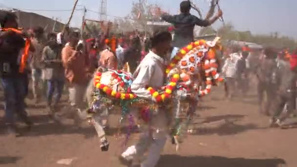 Alirajpur Madhya Pradesh India Marzo 2022 Los Pueblos Tribales Reunieron — Vídeos de Stock