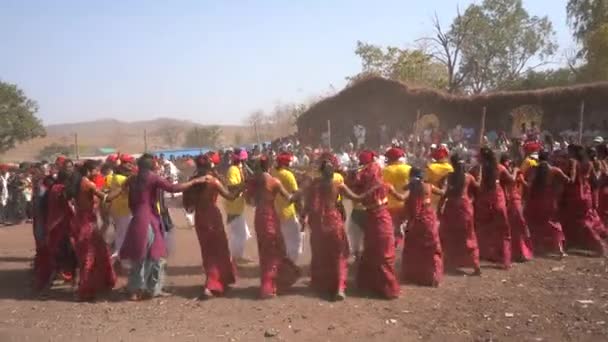Alirajpur Madhya Pradesh India March 2022 Tribal People Gathered Bhagoria — 图库视频影像