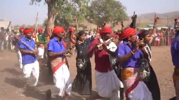 Аліраджапур Махія Pradesh Індрія March 2022 Племінні Люди Зібралися Під — стокове відео