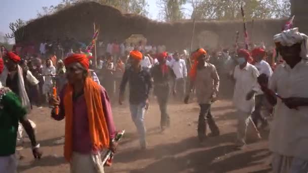 Alirajpur Madhya Pradesh India Marts 2022 Stammefolk Samledes Bhagoria Stammefestival – Stock-video