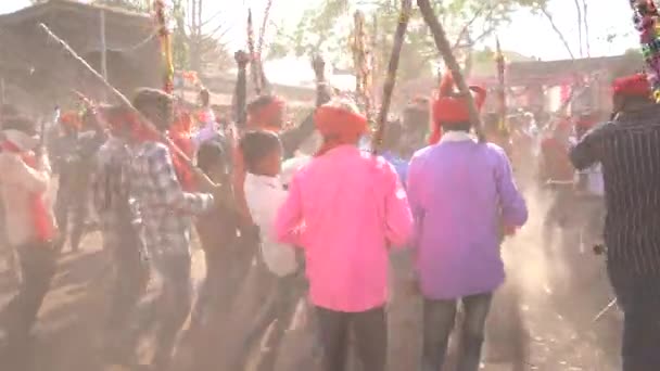 Alirajpur Madhya Pradesh India Március 2022 Törzsi Emberek Gyűltek Össze — Stock videók