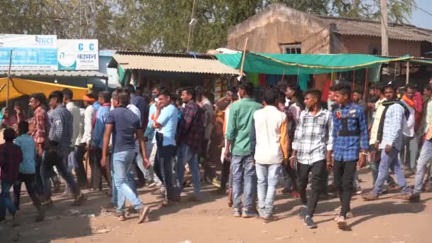 Alirajpur Madhya Pradesh Ινδια Μαρτιου 2022 Φυλετικά Άτομα Συγκεντρώθηκαν Κατά — Αρχείο Βίντεο