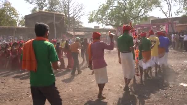 Alirajpur Madhya Pradesh India Maart 2022 Tribale Mensen Verzameld Tijdens — Stockvideo