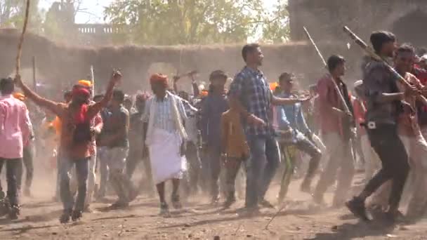 Alirajpur Madhya Pradesh Ινδια Μαρτιου 2022 Φυλετικά Άτομα Συγκεντρώθηκαν Κατά — Αρχείο Βίντεο