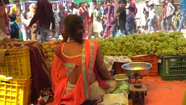 Alirajpur Madhya Pradesh India Marzo 2022 Vendedor Que Vende Diversos — Vídeos de Stock