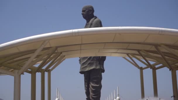 Narmada Gujarat India Marzo 2022 Turistas Visitando Estatua Unidad Estatua — Vídeo de stock