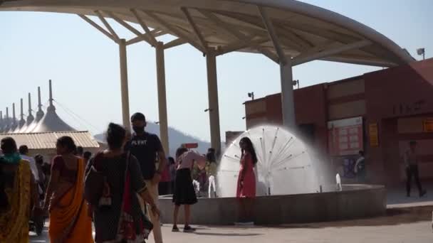 Narmada Gujarat India Mars 2022 Turister Besöker Statyn Enhet Världens — Stockvideo